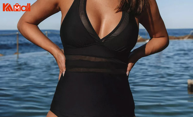 black one piece sport swimwear for women
